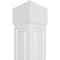 Ekena Millwork Craftsman Classic Square Non-Tapered Double Raised Panel PVC Column Standard Capital & Standard Base CC1208ENDCSCS - alternate 4